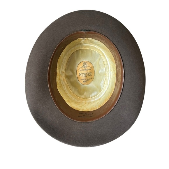 RESISTOL Vintage 15X Beaver Self Conforming Flatop Hat Designed by Harry Rolnick - Picture 5 of 15